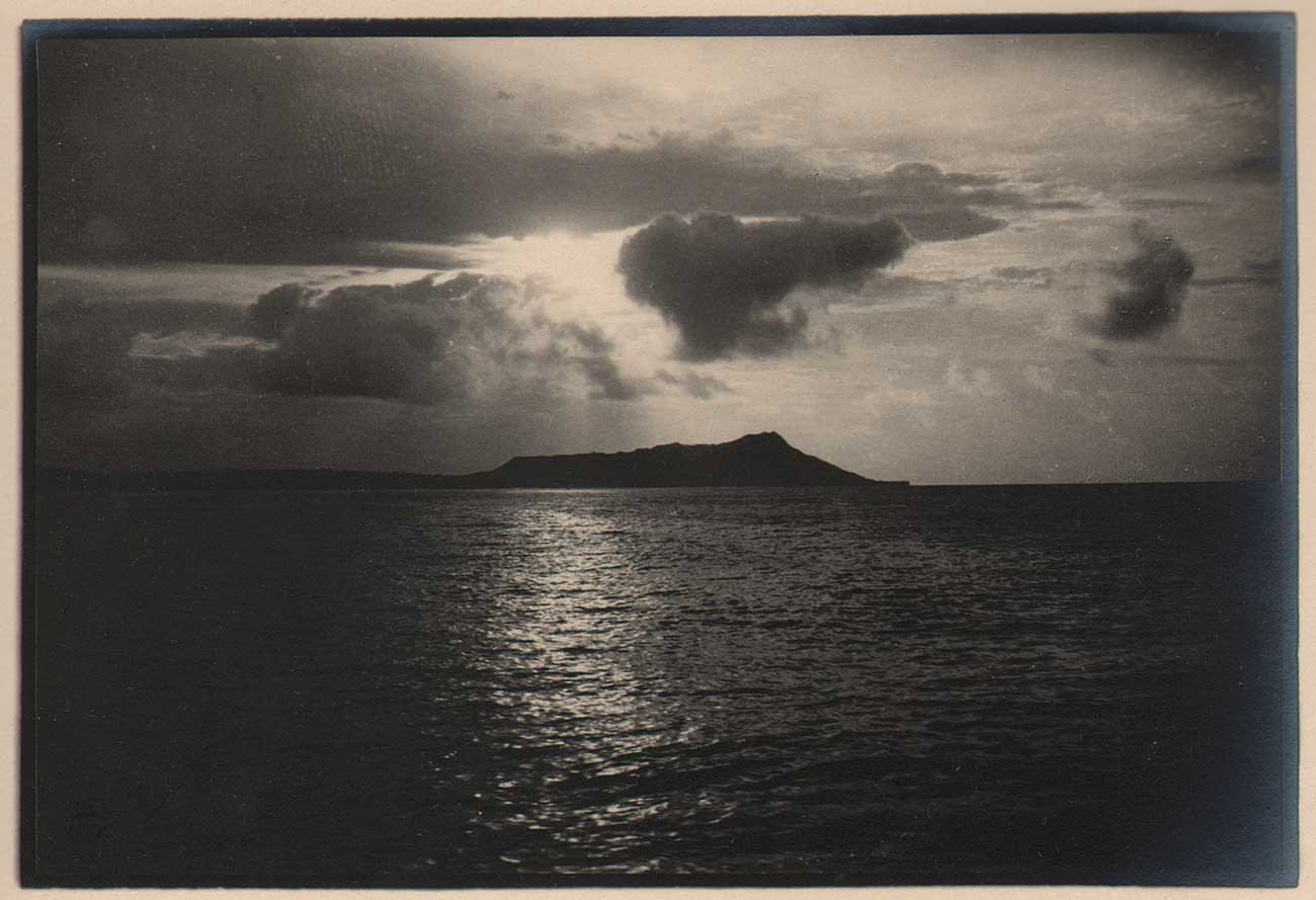 Storm clouds over the sea